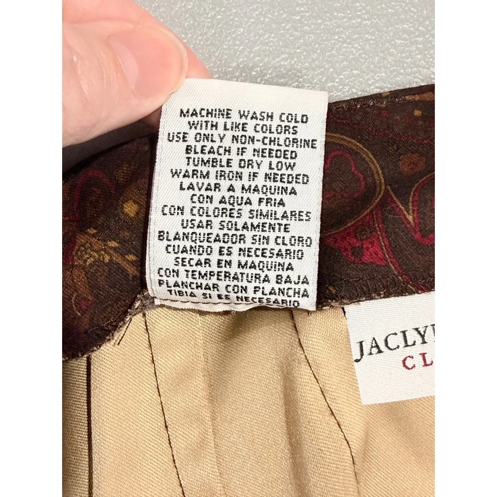 Vtg 90s Maxi Skirt Womens sz 14 Brown Paisley Practical Magic Phoebe office